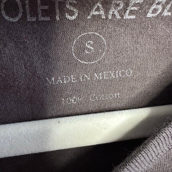 Violets are blue “Howdy pumpkin” brown fall country tshirt size small - Picture 5 of 5